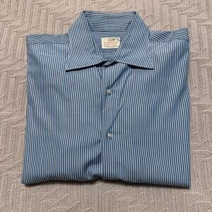 Vintage Custom Shop blue striped button down size 16.5